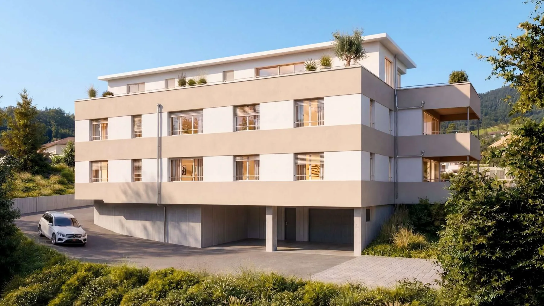 Visualisierung Neubau MFH Uzwil, Bild 2 von 4